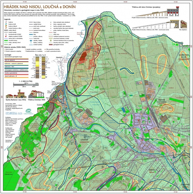 Historická mapa Hrádku nad Nisou